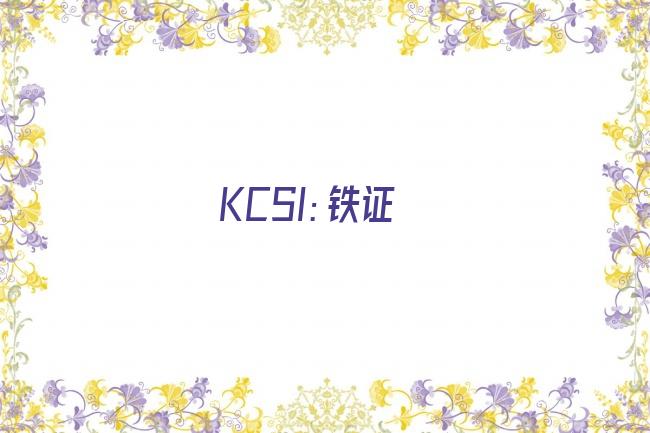 KCSI：铁证剧照